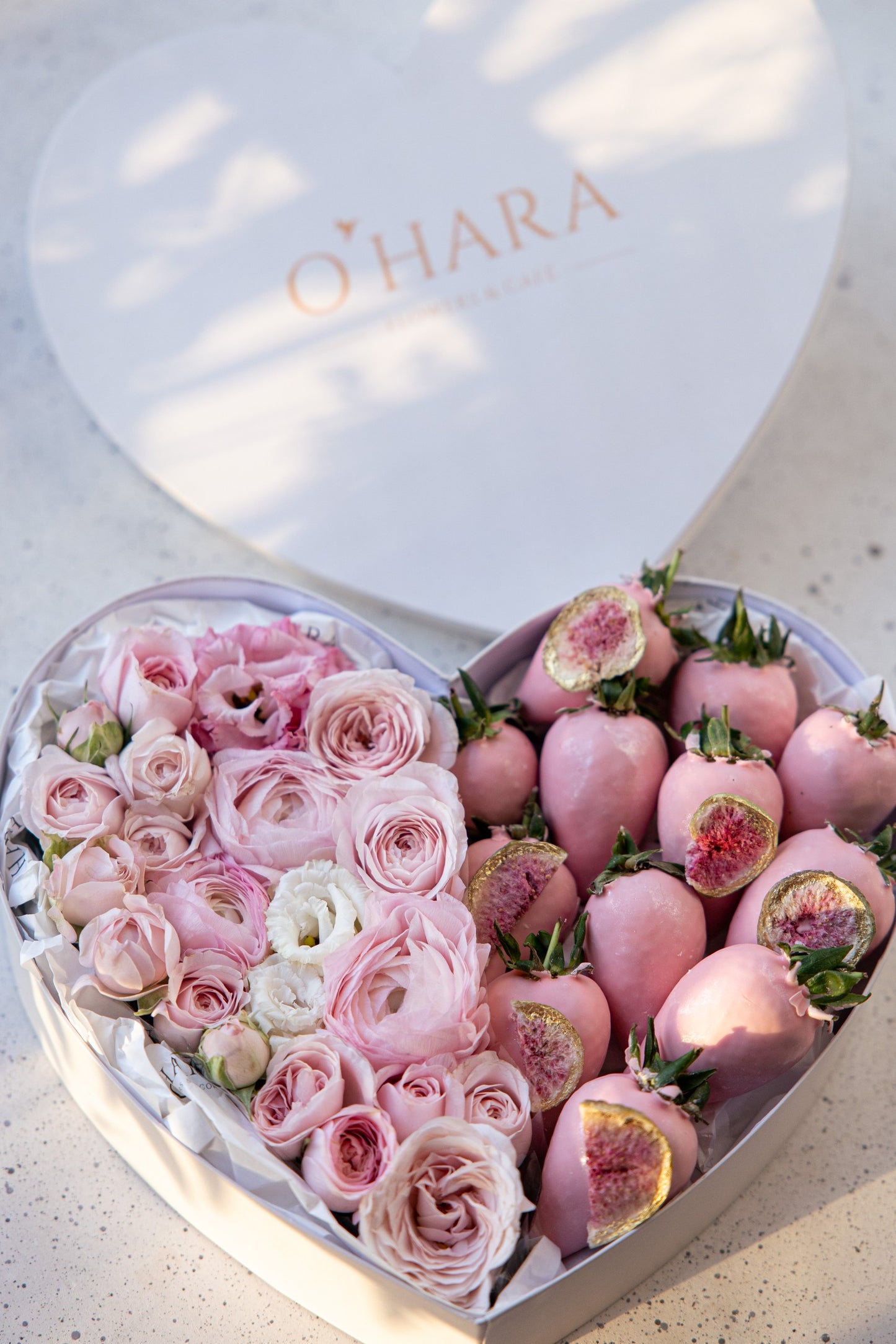 Large Heart Gift Box with Flowers